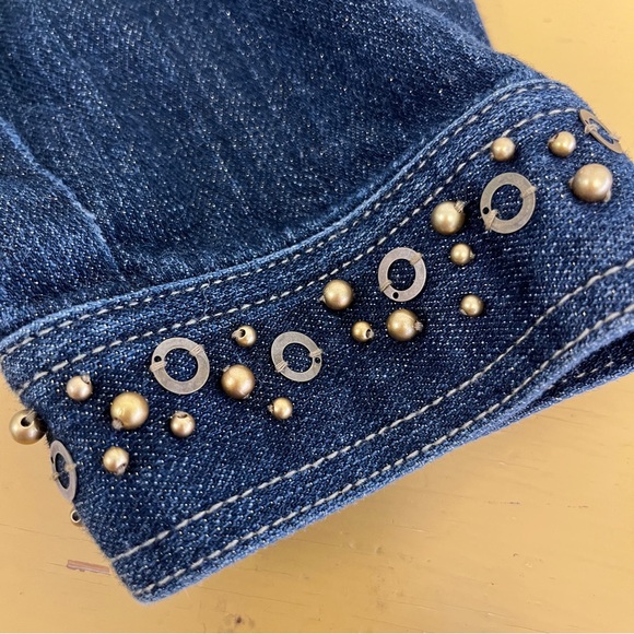 Ruby Rd. Gold thread denim jacket - Picture 2 of 4